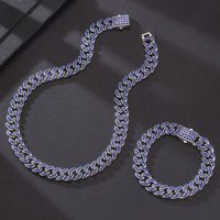 Hip Hop Couleur Unie Alliage De Zinc Incruster Strass Unisexe Collier main image 8