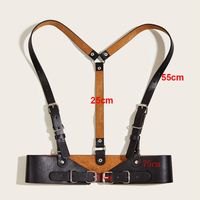 Simple Style Streetwear Solid Color Pu Leather Iron Plating Women's Corset Belts sku image 4