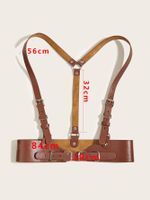 Simple Style Streetwear Solid Color Pu Leather Iron Plating Women's Corset Belts sku image 7
