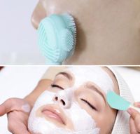 Double-headed Silicone Facial Cleansing Brush Mud Mask Applying Brush Wholesale main image 3