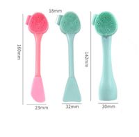 Double-headed Silicone Facial Cleansing Brush Mud Mask Applying Brush Wholesale main image 2