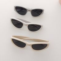 Y2K Solid Color Pc Resin Avaitor Full Frame Kids Sunglasses main image 2