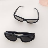Y2K Solid Color Pc Resin Avaitor Full Frame Kids Sunglasses main image 1