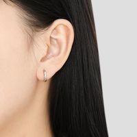 1 Pair Casual Elegant Modern Style Solid Color 304 Stainless Steel 18K Gold Plated Earrings main image 6