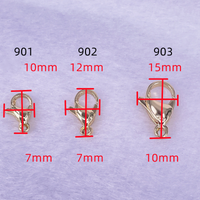 10 PCS/Package 10 * 7mm 12 * 7mm 15 * 10mm Stainless Steel Solid Color Lobster Clasp main image 2