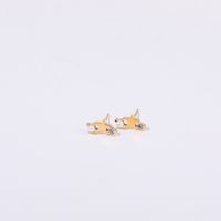 1 Pair Simple Style Constellation Inlay 201 Stainless Steel 304 Stainless Steel Zircon 18K Gold Plated Ear Studs sku image 2