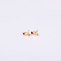 1 Pair Simple Style Constellation Inlay 201 Stainless Steel 304 Stainless Steel Zircon 18K Gold Plated Ear Studs sku image 3