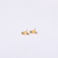 1 Pair Simple Style Constellation Inlay 201 Stainless Steel 304 Stainless Steel Zircon 18K Gold Plated Ear Studs sku image 4