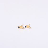 1 Pair Simple Style Constellation Inlay 201 Stainless Steel 304 Stainless Steel Zircon 18K Gold Plated Ear Studs sku image 5