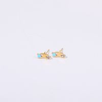 1 Pair Simple Style Constellation Inlay 201 Stainless Steel 304 Stainless Steel Zircon 18K Gold Plated Ear Studs sku image 8