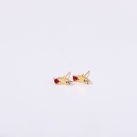 1 Pair Simple Style Constellation Inlay 201 Stainless Steel 304 Stainless Steel Zircon 18K Gold Plated Ear Studs sku image 9