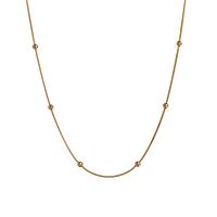 Casual Simple Style Solid Color Stainless Steel 18k Gold Plated Necklace sku image 9