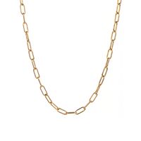 Casual Simple Style Solid Color Stainless Steel 18k Gold Plated Necklace sku image 15