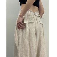 Femmes Du Quotidien Décontractée Couleur Unie Toute La Longueur Pantalons Décontractés Pantalon Droit sku image 3