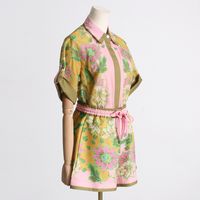 Daily Women's Elegant Vintage Style Printing Spandex Polyester Printing Shorts Sets Shorts Sets main image 3