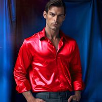 Men's Solid Color Blouse Men's Clothing main image 2