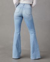 امرأة اليومي شارع ملابس الشارع اللون الصامد مكتمل الطول ممزق سروال واسع جينز main image 2