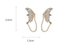 1 Pair Elegant Simple Style Geometric Butterfly Alloy Zircon Ear Cuffs main image 2