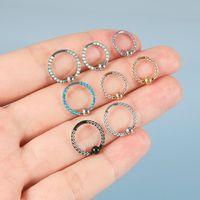 2 Pieces Nose Rings & Studs Simple Style Geometric Solid Color Stainless Steel Plating Nose Ring main image 4