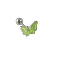 1 Piece Sweet Butterfly Enamel Stainless Steel Plastic Ear Studs main image 3