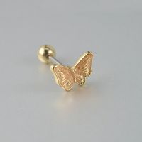 1 Piece Sweet Butterfly Enamel Stainless Steel Plastic Ear Studs sku image 7