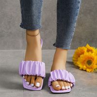 Women's Casual Solid Color Square Toe Home Slippers main image 5