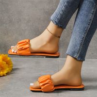 Women's Casual Solid Color Square Toe Home Slippers main image 3