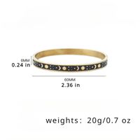 Stainless Steel 18K Gold Plated Rose Gold Plated Tropical Simple Style Roman Style Star Moon Bangle main image 2