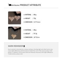 Exaggerated Simple Style Heart Shape Alloy Plating Women's Earrings Necklace main image 2