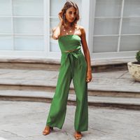 Women's Daily Tea Party Casual Basic Solid Color Ankle-Length Jumpsuits main image 4