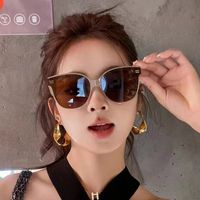 Streetwear Solid Color Ac Round Frame Full Frame Women's Sunglasses main image 1