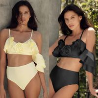 Women's Solid Color 2 Pieces Set Bikinis Swimwear main image 6