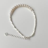 Einfacher Stil Klassischer Stil Einfarbig Sterling Silber Perlen Frau Ringe Armbänder Halskette sku image 3