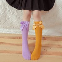 Girl'S Cute Bow Knot Cotton Crew Socks 1 Set main image 2