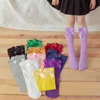 Girl'S Cute Bow Knot Cotton Crew Socks 1 Set main image 1