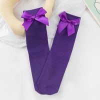 Girl'S Cute Bow Knot Cotton Crew Socks 1 Set sku image 8