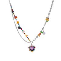Simple Style Classic Style Butterfly Alloy Beaded Women's Layered Necklaces main image 2