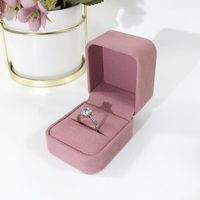 Elegant Solid Color Flannel Jewelry Boxes sku image 1