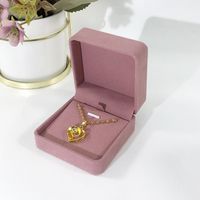 Elegant Solid Color Flannel Jewelry Boxes sku image 2