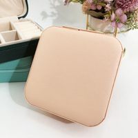 Elegant Solid Color Pu Leather Jewelry Boxes main image 3