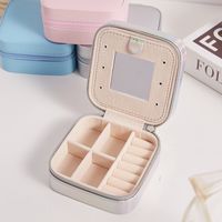 Elegant Solid Color Pu Leather Jewelry Boxes main image 1