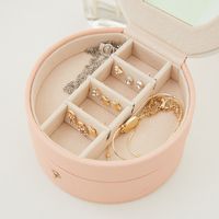 Casual Solid Color Pu Leather Jewelry Boxes main image 3