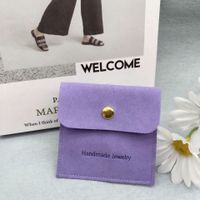 Vintage Style Solid Color Flannel Jewelry Packaging Bags sku image 14