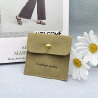 Vintage Style Solid Color Flannel Jewelry Packaging Bags sku image 19