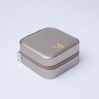 Elegant Solid Color Pu Leather Jewelry Boxes sku image 4