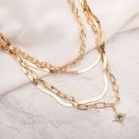 Simple Style Classic Style Solid Color Alloy Plating Gold Plated Women's Layered Necklaces main image 5