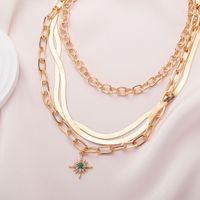 Simple Style Classic Style Solid Color Alloy Plating Gold Plated Women's Layered Necklaces main image 4