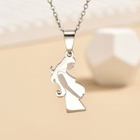 Simple Style Human Stainless Steel Alloy Plating Mother'S Day Women's Pendant Necklace sku image 1
