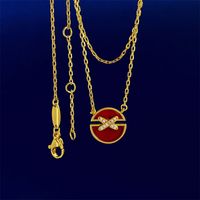 Copper K Gold Plated Simple Style Commute Round Letter Inlay Zircon Earrings Necklace main image 4