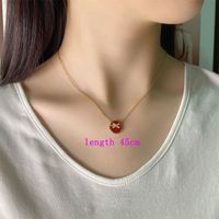 Copper K Gold Plated Simple Style Commute Round Letter Inlay Zircon Earrings Necklace main image 2